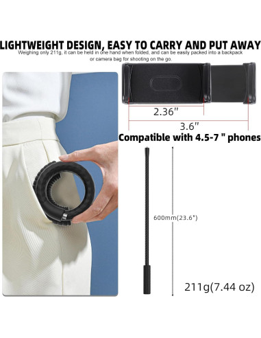 Soporte de Teléfono Flexible FPN FMT-35 60 cm para Móviles 4.7" a 7"