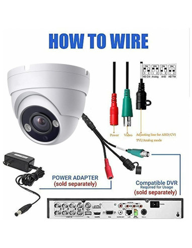 Cámara de Seguridad 4 en 1 Real HD Dome 8MP IR 20m