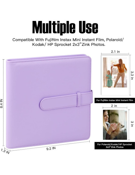 Álbum de Fotos Fujifilm Instax Mini 11/90/70/Polaroid Snap Álbum de Fotos Fujifilm Instax Mini 11/90/70/Polaroid Snap