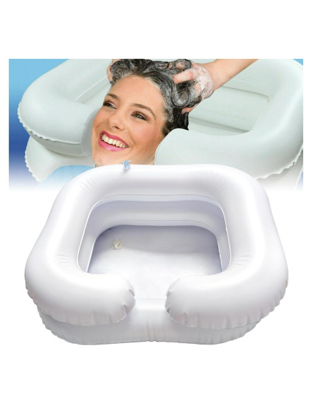 Lavabo Inflable Pilarmuture para Lavar Cabello en Cama - Blanco Lavabo Inflable Pilarmuture para Lavar Cabello en Cama - Blanco