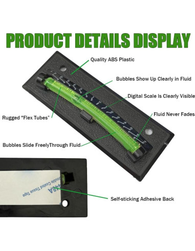Nivelador de RV YOTOM 2 PCS - Burbuja para Remolque Verde
