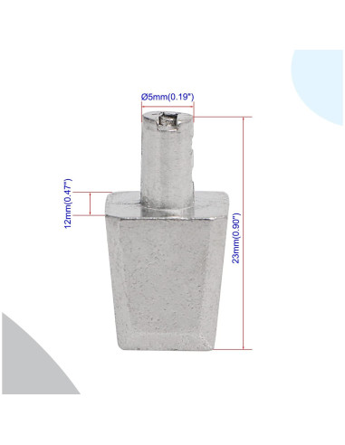 Soporte de Estante de Vidrio Aopin 2 PCS Ajustable 5-8 mm