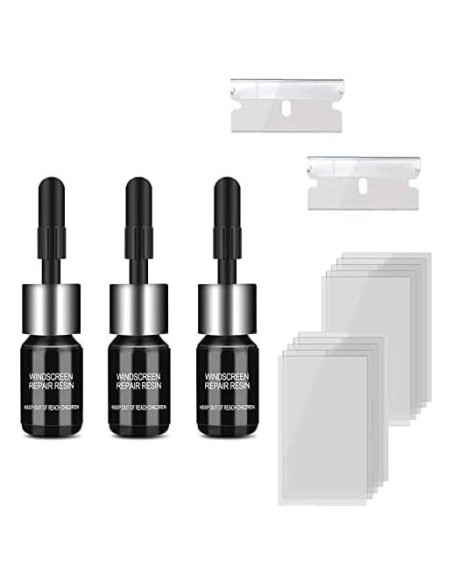 Kit de Reparación de Parabrisas Wumawu 3 Piezas 18g Kit de Reparación de Parabrisas Wumawu 3 Piezas 18g