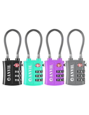 Candado TSA Anvil C108 para Equipaje - Combinación 3 Dígitos