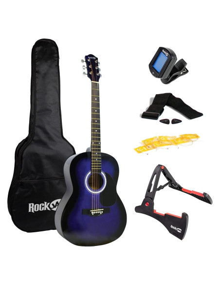 Guitarra Acústica RockJam W-101 Completo Azul con Accesorios Guitarra Acústica RockJam W-101 Completo Azul con Accesorios
