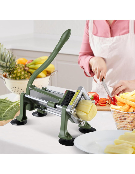 Cortador de Papas Fritas VEVOR Manual 1.27 cm Acero Inoxidable Cortador de Papas Fritas VEVOR Manual 1.27 cm Acero Inoxidable
