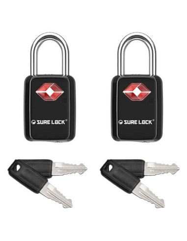 Candados de Equipaje TSA Sure Lock Mini 2 Unidades Negro