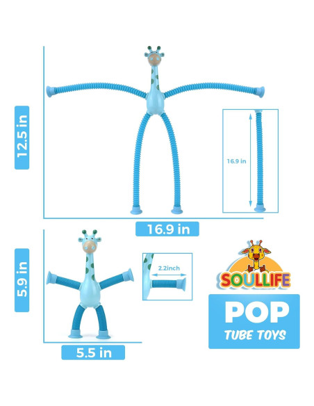 12 Juguetes Antiestrés Jirafa Soul Life para Niños 3-9 Años 12 Juguetes Antiestrés Jirafa Soul Life para Niños 3-9 Años