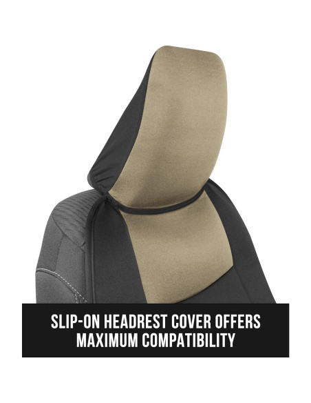 Cubiertas de Asiento Delantero BDK EasyFit Beige - Ajuste Universal Cubiertas de Asiento Delantero BDK EasyFit Beige - Ajuste Universal
