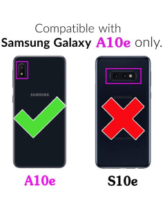 Funda Asuwish para Samsung Galaxy A10e con Cartera y Protector 2