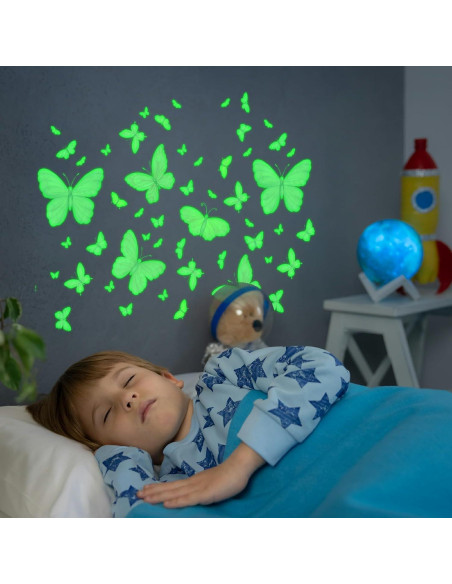 Calcomanías Luminiscentes Mariposas SROJDHFJB 85 PCS 30x21 cm Calcomanías Luminiscentes Mariposas SROJDHFJB 85 PCS 30x21 cm