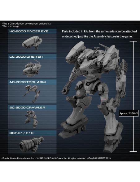 Kit de Modelo Bandai Hobby Armored Core VI CC-2000 1/144 Kit de Modelo Bandai Hobby Armored Core VI CC-2000 1/144