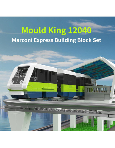 Mould King 12040 Kit de Modelo de Tren Expreso 1957 Piezas