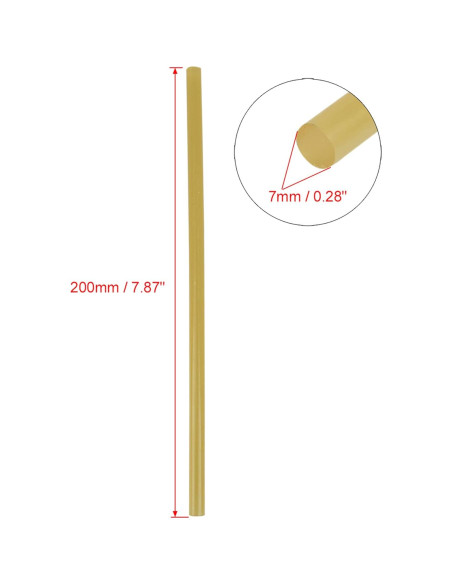Barras de Pegamento Caliente X AUTOHAUX 12 Pcs 7mm x 200mm Amarillo Barras de Pegamento Caliente X AUTOHAUX 12 Pcs 7mm x 200mm Amarillo