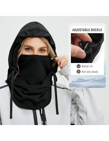 Pasamontañas Baleaf Negro Térmico Resistente al Agua Unisex Pasamontañas Baleaf Negro Térmico Resistente al Agua Unisex