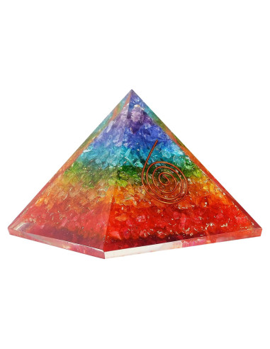 Pirámide de Orgón 7 Chakras Bombay Crystals - Sanación y Meditación