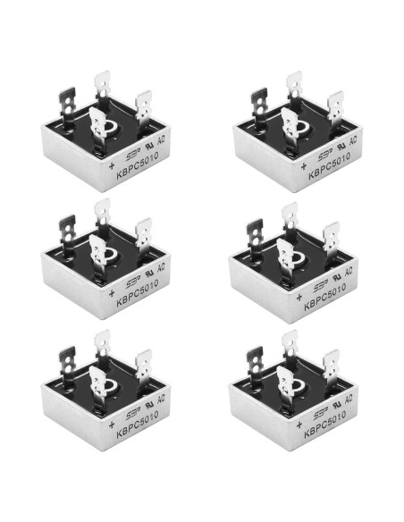 6 Diodos Rectificadores de Puente KBPC5010 50A 1000V Zorveiio 6 Diodos Rectificadores de Puente KBPC5010 50A 1000V Zorveiio