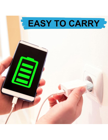 Adaptador de Enchufe Europeo Tipo C Romeda - 6 Paquetes Blanco