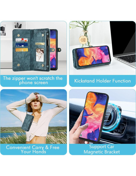 Funda Asuwish para Samsung Galaxy A10e con Cartera y Protector Funda Asuwish para Samsung Galaxy A10e con Cartera y Protector