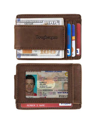Billetera Minimalista Toughergun de Cuero con Bloqueo RFID