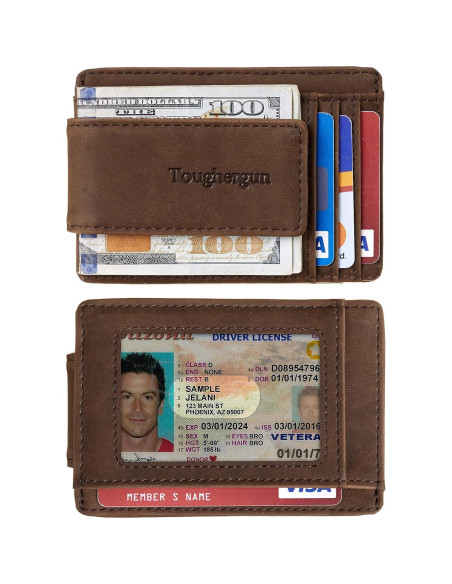 Billetera Minimalista Toughergun de Cuero con Bloqueo RFID Billetera Minimalista Toughergun de Cuero con Bloqueo RFID