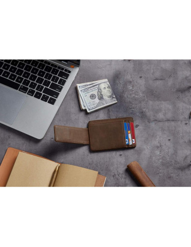 Billetera Minimalista Toughergun de Cuero con Bloqueo RFID