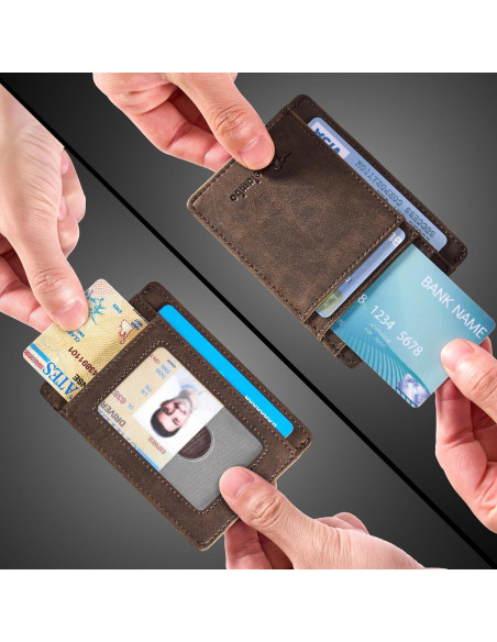 Billetera Slim Travelambo de Cuero Minimalista con Bloqueo RFID Billetera Slim Travelambo de Cuero Minimalista con Bloqueo RFID