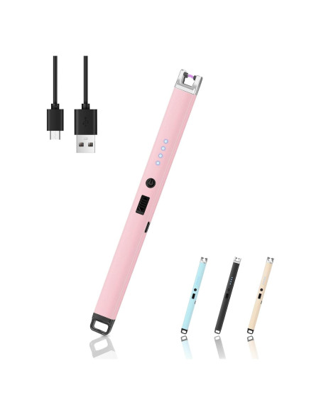 Encendedor Eléctrico Koulate Oro Rosa Recargable a Prueba de Viento Encendedor Eléctrico Koulate Oro Rosa Recargable a Prueba de Viento