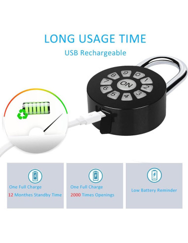 Candado Inteligente Ascenty OSJ Bluetooth con Código - Uso Exterior