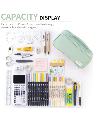 Estuche de Lápices EASTHILL Verde 22.5x9.5x7 cm Organizador