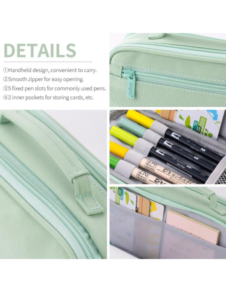 Estuche de Lápices EASTHILL Verde 22.5x9.5x7 cm Organizador Estuche de Lápices EASTHILL Verde 22.5x9.5x7 cm Organizador
