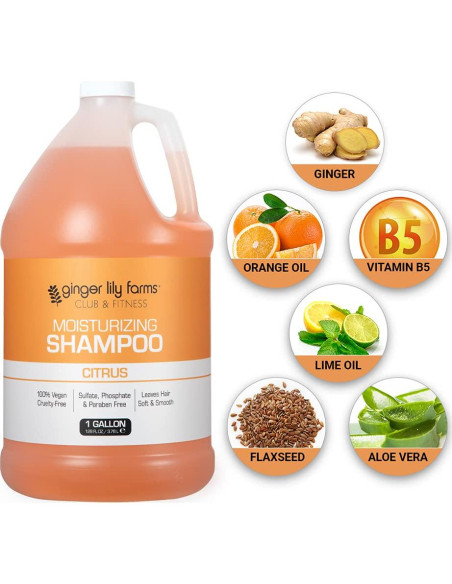 Champú Hidratante Ginger Lily Farms 3.78L Vegano Aroma Cítricos Champú Hidratante Ginger Lily Farms 3.78L Vegano Aroma Cítricos