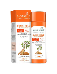 Loción Solar Biotique Bio Sándalo SPF 50 UVA/UVB 190ml