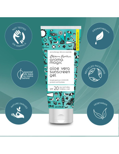 Gel Protector Solar Aroma Magic Aloe Vera SPF 20 - 100ml