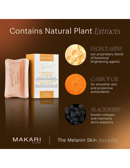 Jabón Carotónico Makari Naturalle 198g - Iluminador Piel Mixta Jabón Carotónico Makari Naturalle 198g - Iluminador Piel Mixta