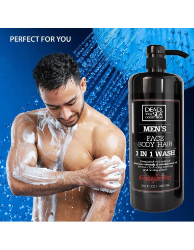 Gel de Ducha 3 en 1 Sándalo Colección del Mar Muerto 2000 ml