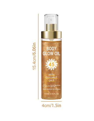 Aceite Brillante Corporal GADMLURY SPF 45 109.8 ml Ámbar