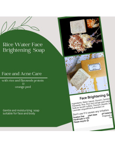 Jabón Iluminador Facial de Agua de Arroz y Linaza 99g 2