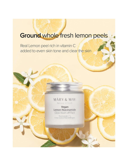 Mascarilla Facial Mary&May 120g - Limón y Niacinamida Aclaradora Mascarilla Facial Mary&May 120g - Limón y Niacinamida Aclaradora