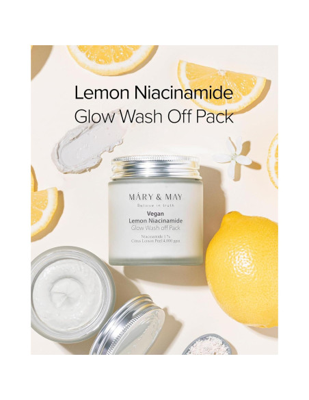 Mascarilla Facial Mary&May 120g - Limón y Niacinamida Aclaradora Mascarilla Facial Mary&May 120g - Limón y Niacinamida Aclaradora