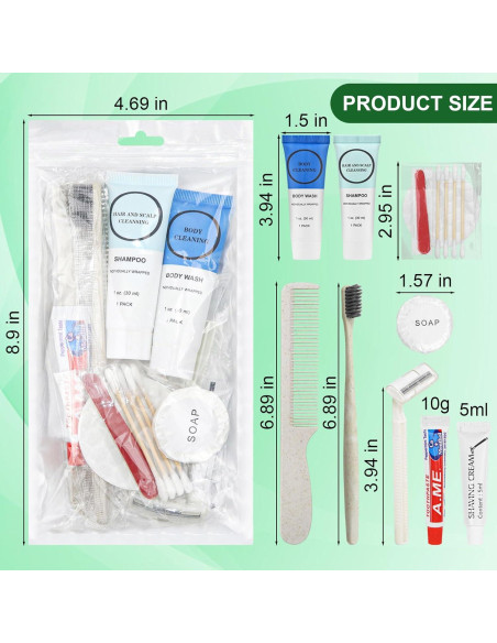 Kits de Aseo Personal Desechables RSQAZQ - 60 Unidades Viaje Kits de Aseo Personal Desechables RSQAZQ - 60 Unidades Viaje