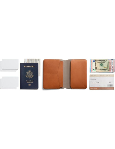 Cubierta de Pasaporte Bellroy Caramelo - Billetera de Viaje delgada Cubierta de Pasaporte Bellroy Caramelo - Billetera de Viaje delgada