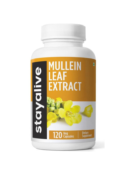 Cápsulas de Extracto de Hoja de Mullein Stay Alive 1000mg Cápsulas de Extracto de Hoja de Mullein Stay Alive 1000mg
