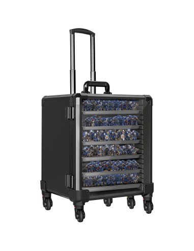 Caja de Almacenamiento de Miniaturas WELIDAY con Carro Grande
