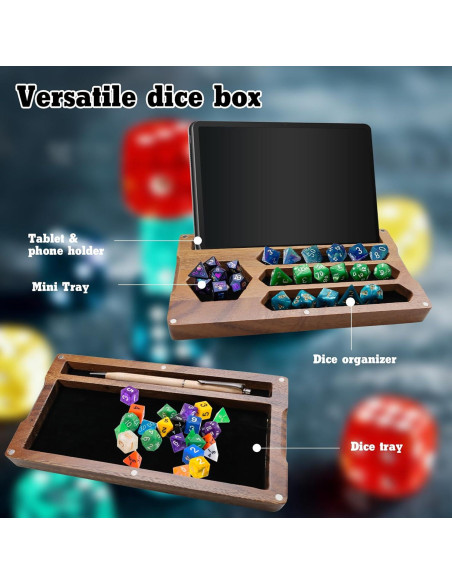 Caja de Dados de Nogal SENONAPO 2 Pcs 12.2x22.9x4.1cm Caja de Dados de Nogal SENONAPO 2 Pcs 12.2x22.9x4.1cm