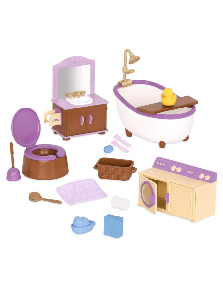 Juego de Baño y Lavandería Li'l Woodzeez - 14 Piezas Juego de Baño y Lavandería Li'l Woodzeez - 14 Piezas