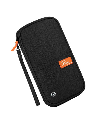 Billetera de Pasaporte Familiar RFID Negra - Organizador de Viaje