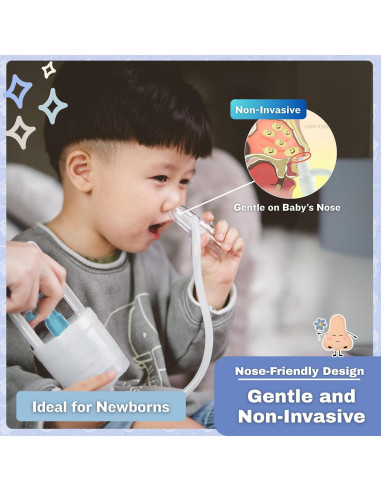 Aspirador Nasal Manual Chiboji - Saca Mocos Silencioso para Bebés