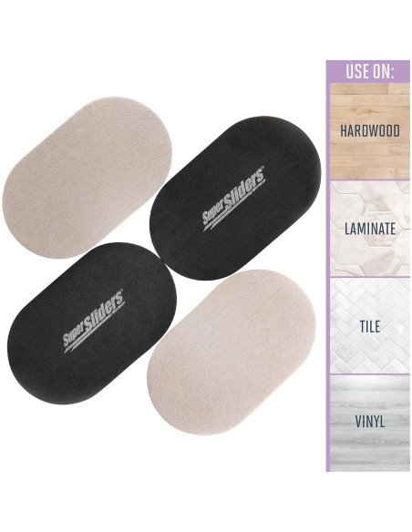 Deslizadores Reutilizables Waxman Ovalados 8.9x15.2 cm Beige (4 Pz) Deslizadores Reutilizables Waxman Ovalados 8.9x15.2 cm Beige (4 Pz)