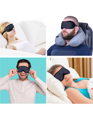 Máscara de Sueño FOX-TECH Leopardo 100% Opaca para Dormir